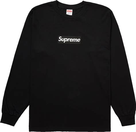 supreme metallic box logo l s tee black|supreme box logo black.